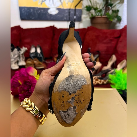 bebe Rhinestone Platform stiletto platform sandals - Picture 12 of 15